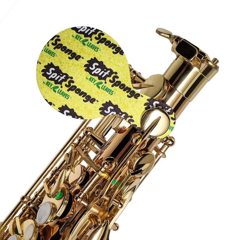 Key Leaves Spit Sponge Saxophone Pad Dryer (1 piece) Dual-Texture microfiber cleaner for sax pads and tone holes - Image 4